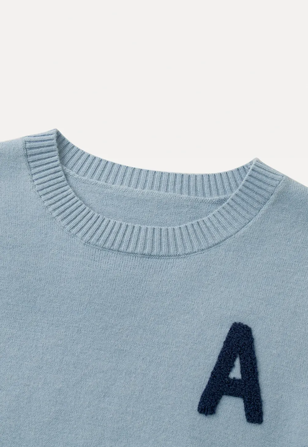 Letter Patch Knit Sweater