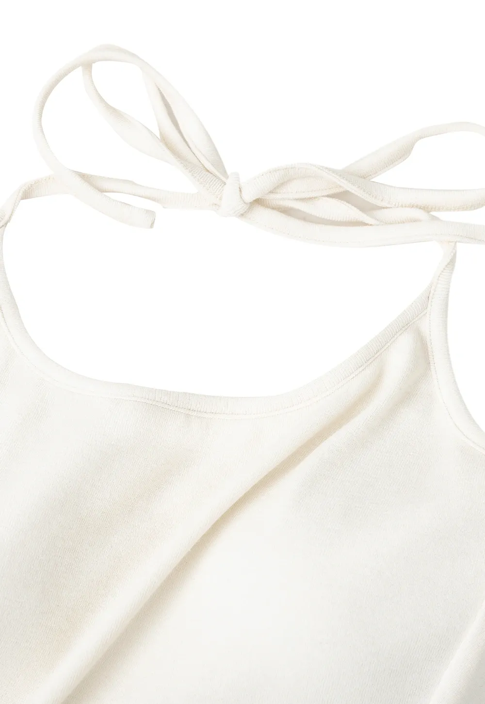 Ladies V‑Neck Knitted Pullover and White Cami Set