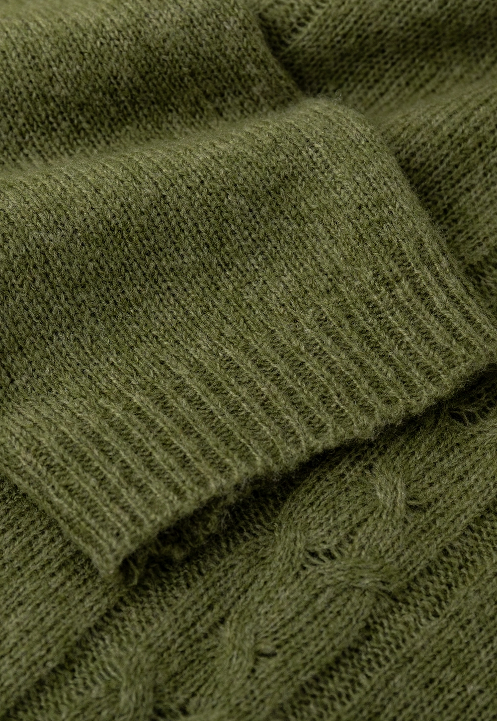 V Neck Drawstring Detail Woolen Knit Sweater