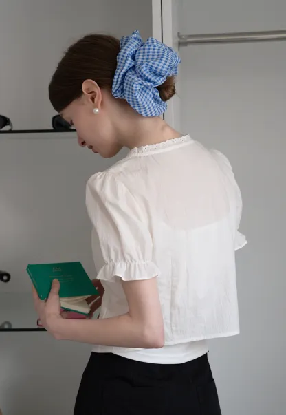 Plaid Aesthetic Scrunchie Hair Tie
