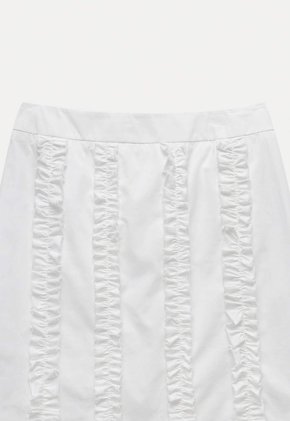 Women’s White Ruffled Skirt