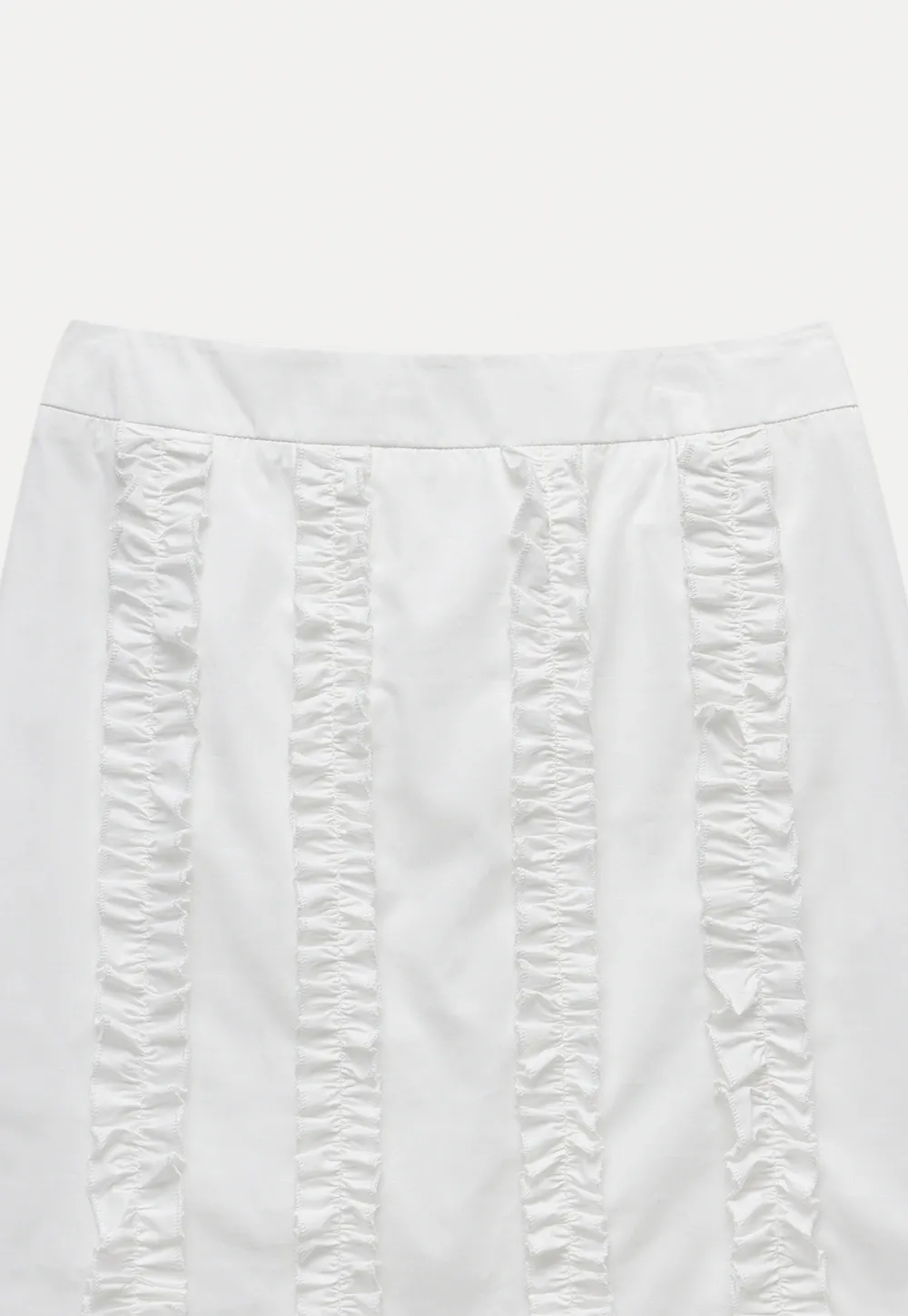 Women’s White Ruffled Skirt