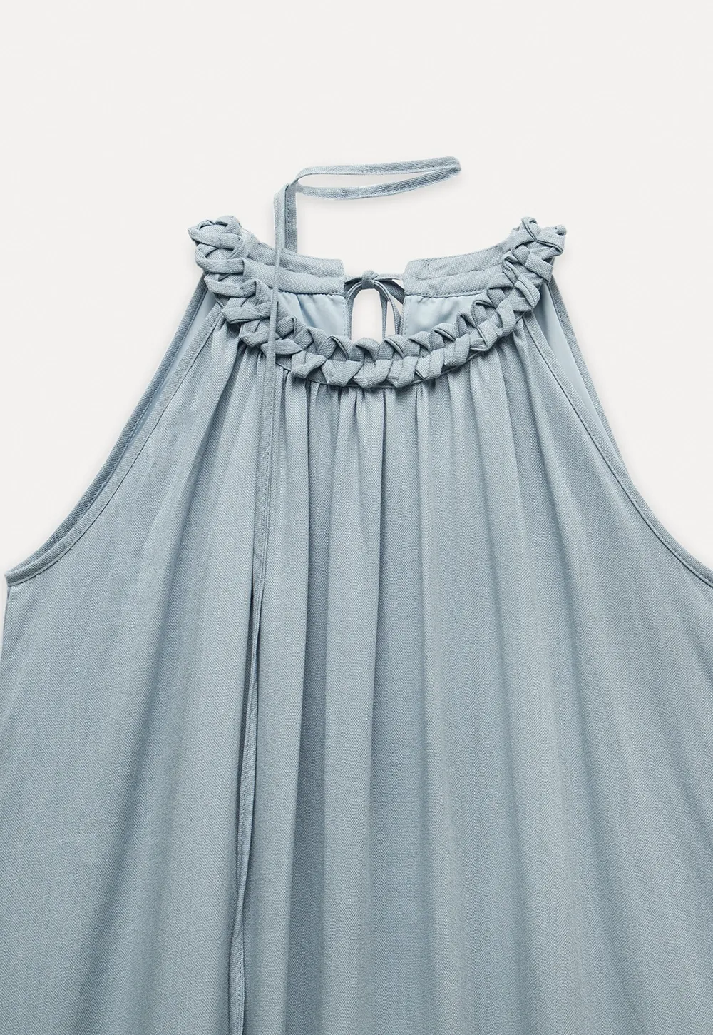 Women's Halter Neck Loose Swing Midi Dress