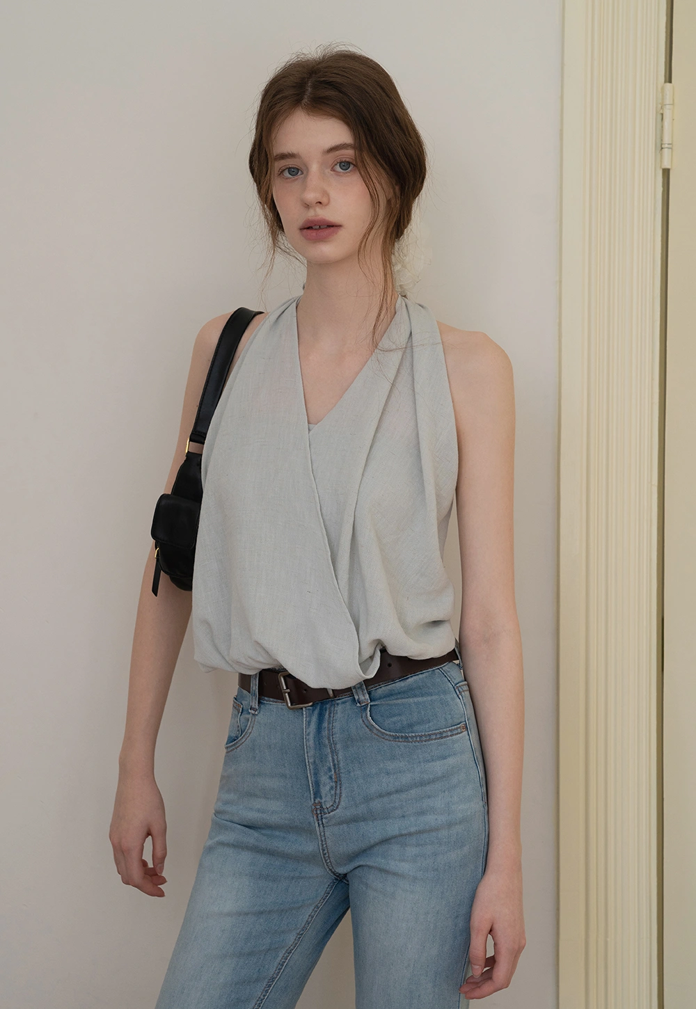 Draped Wrap Halter Top