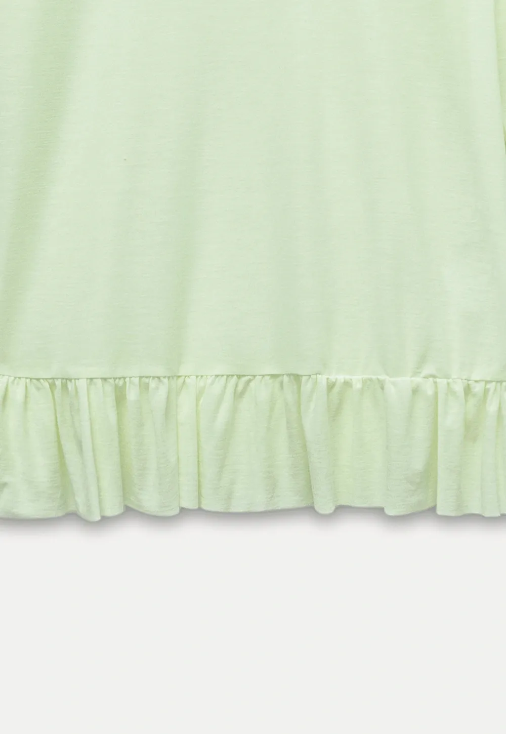 Long-Sleeve Peplum Hem T-Shirt