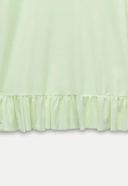 Long-Sleeve Peplum Hem T-Shirt