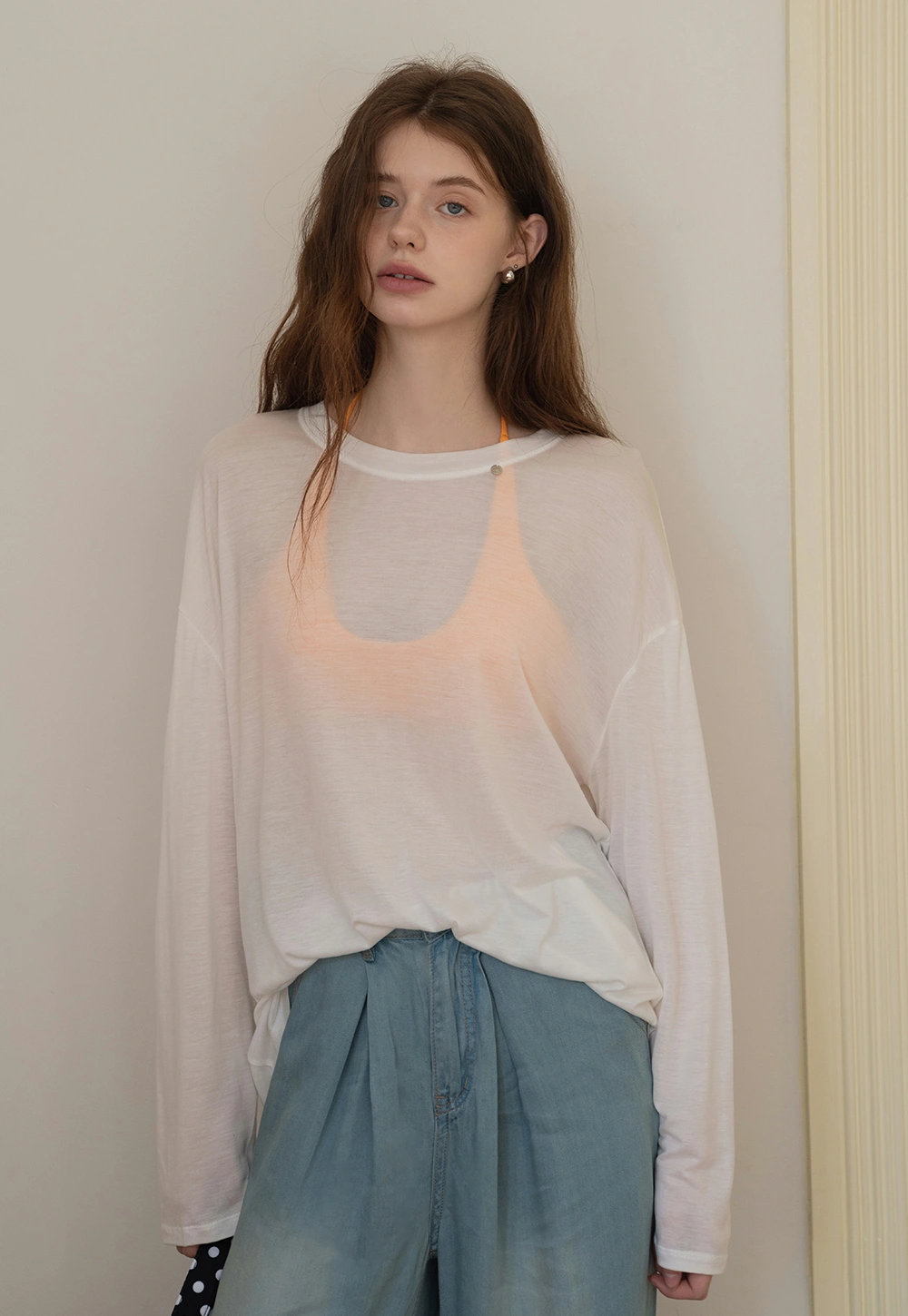 Sheer Lightweight Long Sleeve Tee