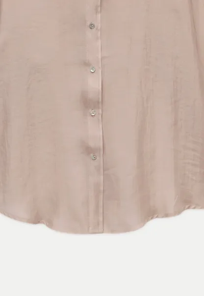 Women’s Button-up Shirt with Rolled Sleeves And Camis