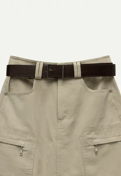 Women's High-Waist A-Line Mini Jean Skirt