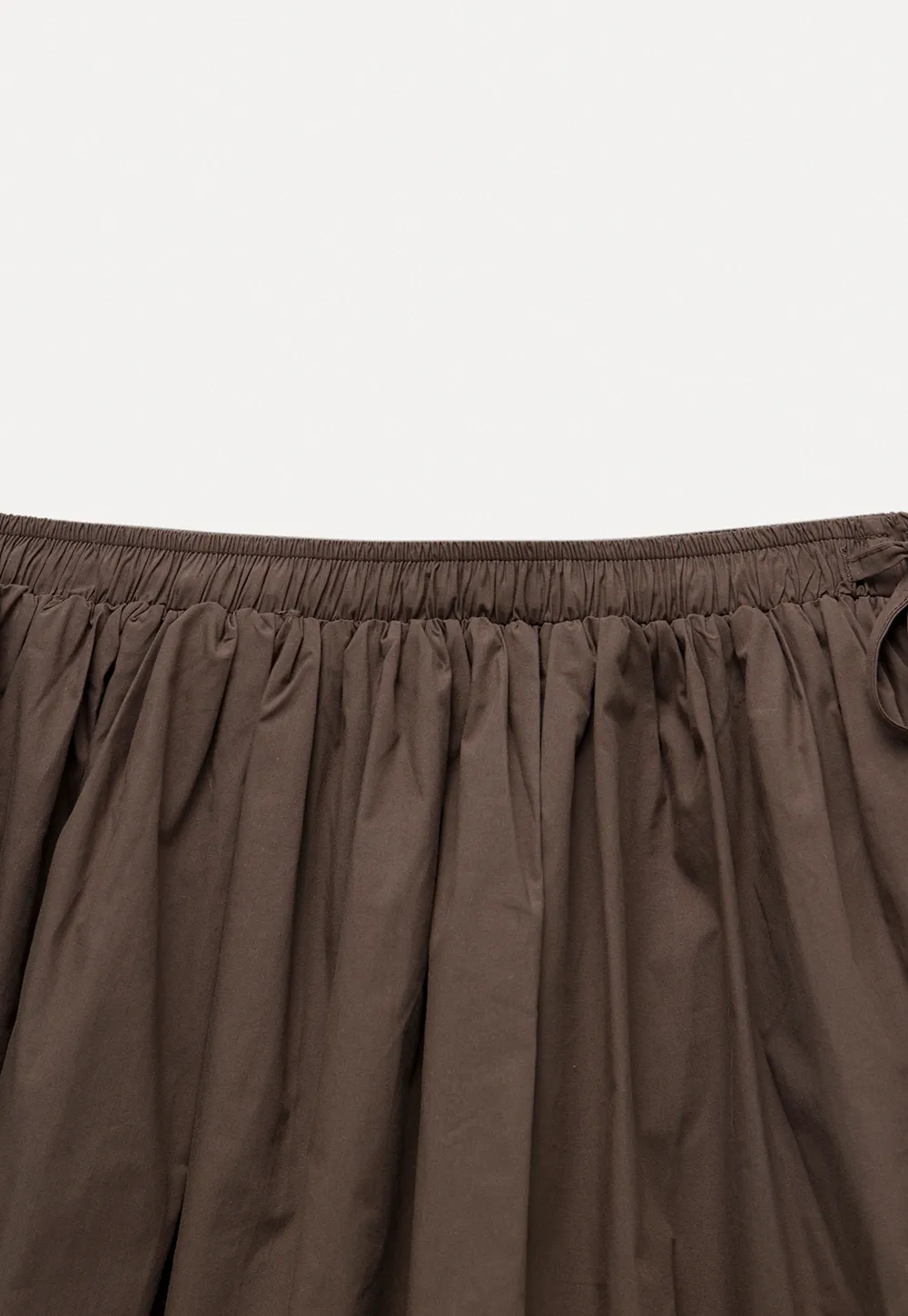 Drawstring Balloon Mini Skirt