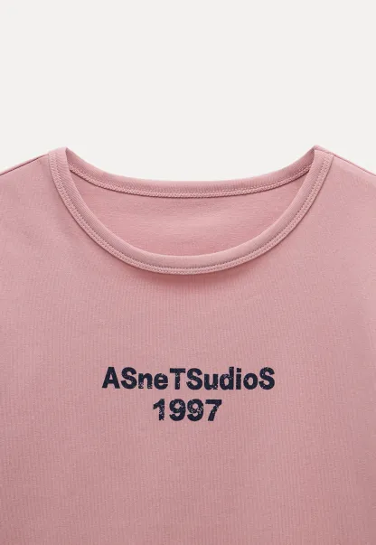 Slim Fit Contrast Letter Tee for Women