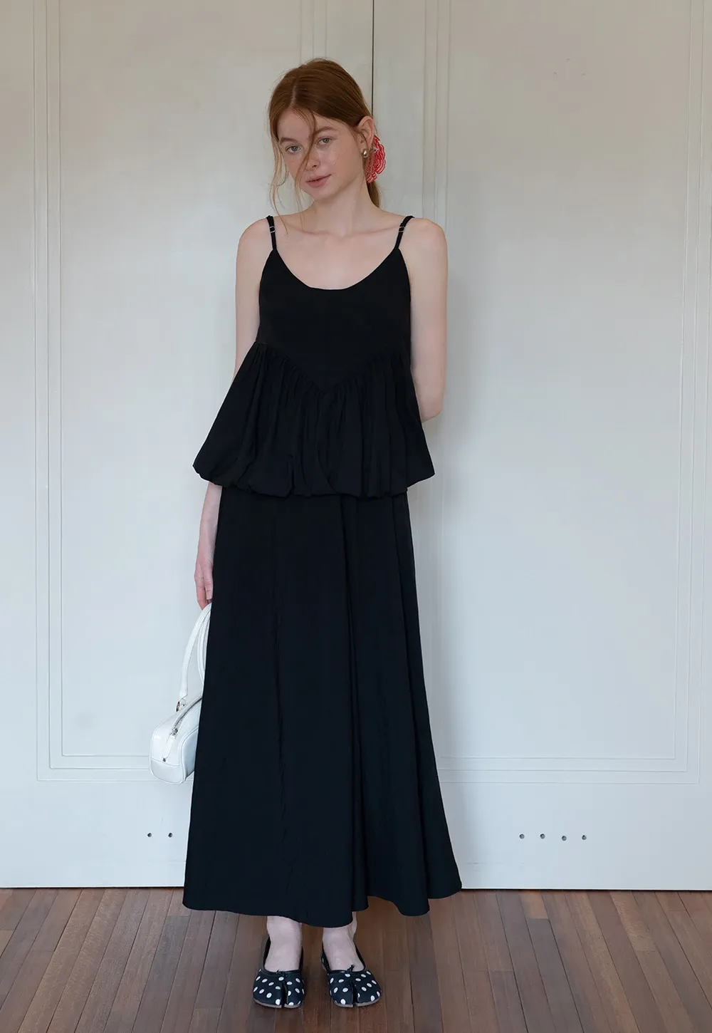 Women's High Waist Maxi Skirt with Flowing Hem