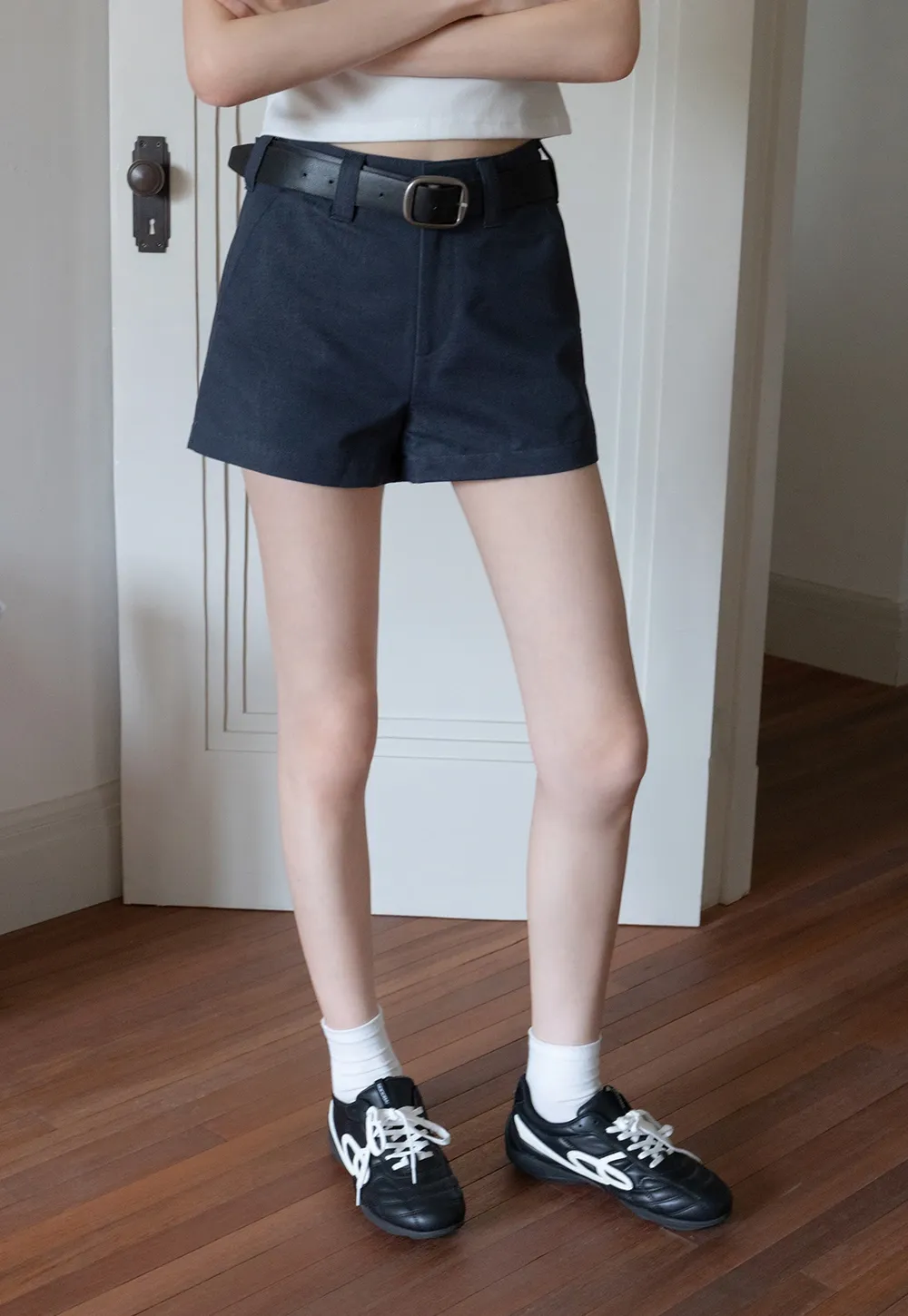 Women’s High Waist Belted Shorts