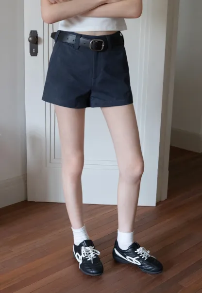 Women’s High Waist Belted Shorts