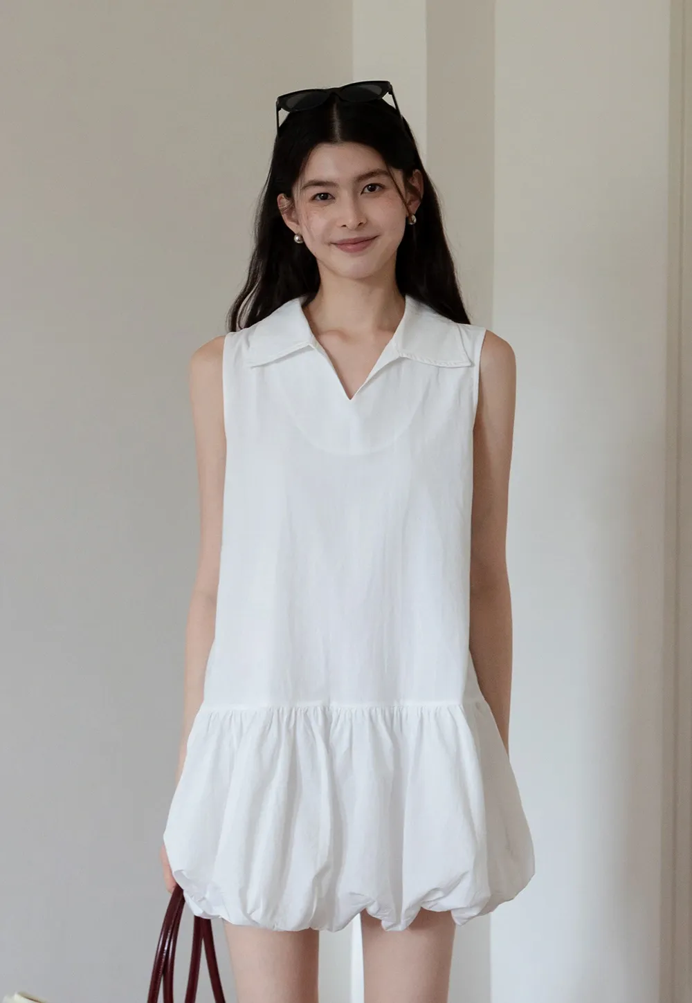Women’s Sleeveless Bubble Hem Mini Dress