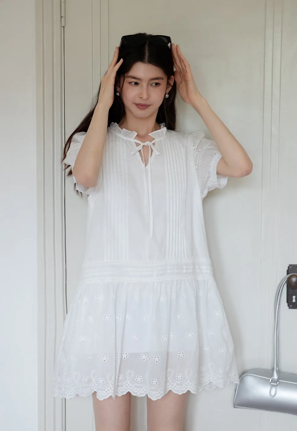 Women’s Eyelet Lace Babydoll Tunic