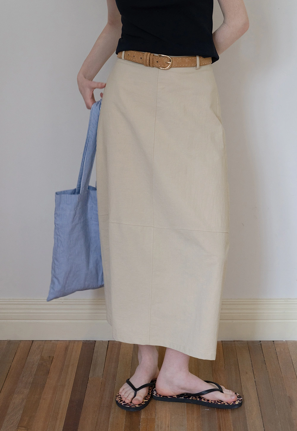 Women’s High‑Waist Straight Midi Skirt