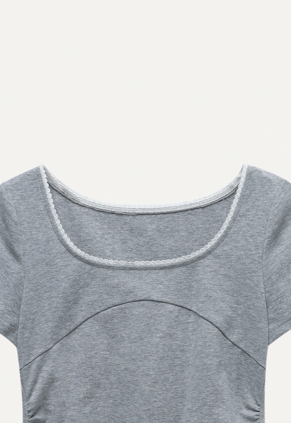 Women's Slim Fit Lace Trim T-Shirt