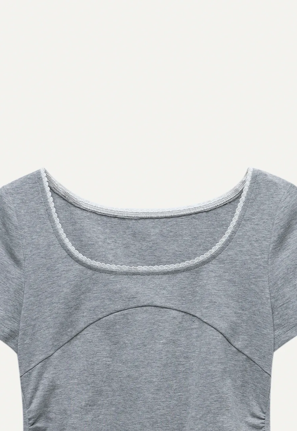 Women's Slim Fit Lace Trim T-Shirt