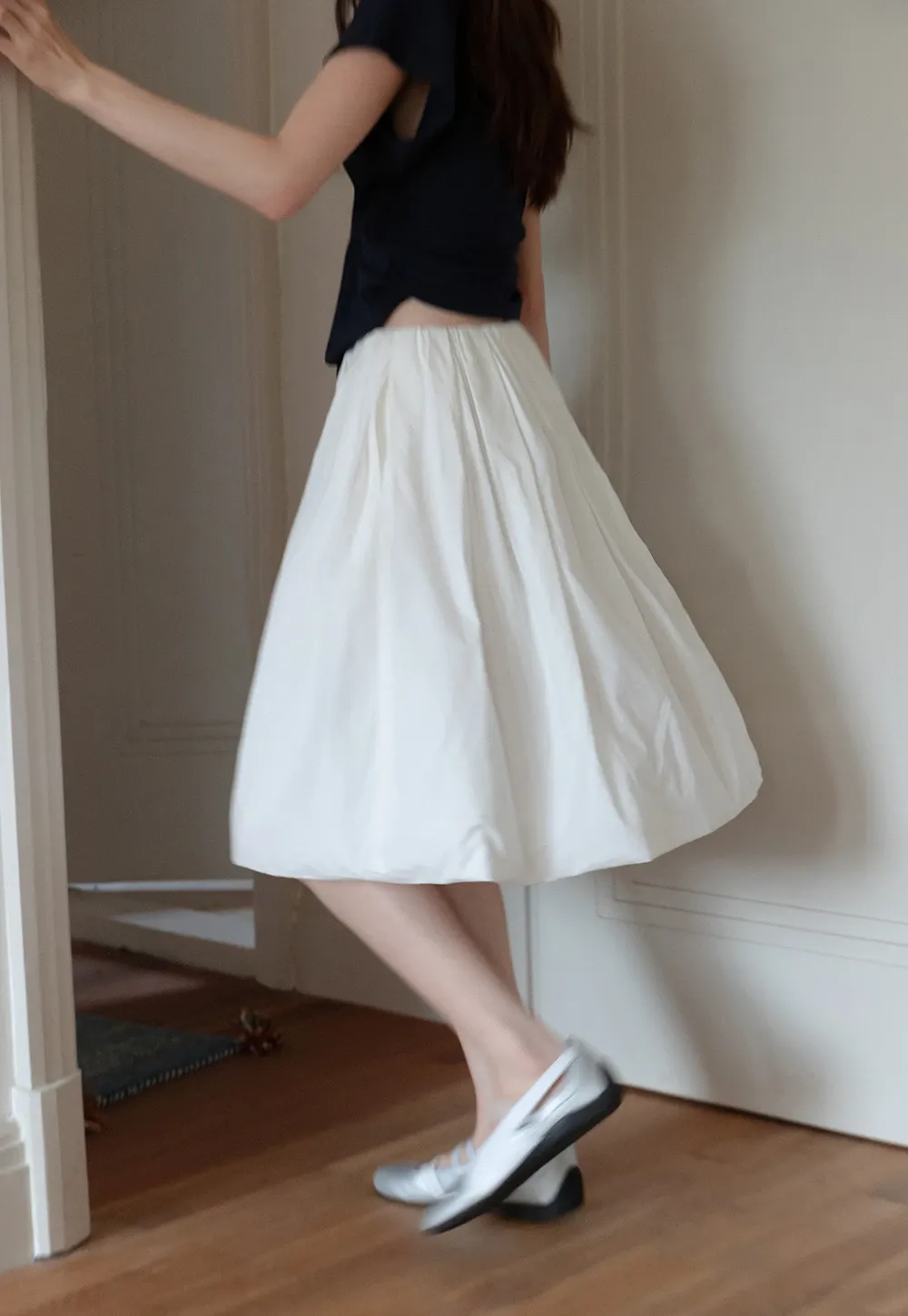 Women's High Waist Pleated A-Line Mini Skirt