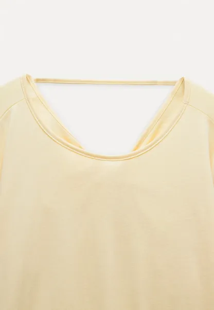 Women's Backless Long Sleeve T-Shirt