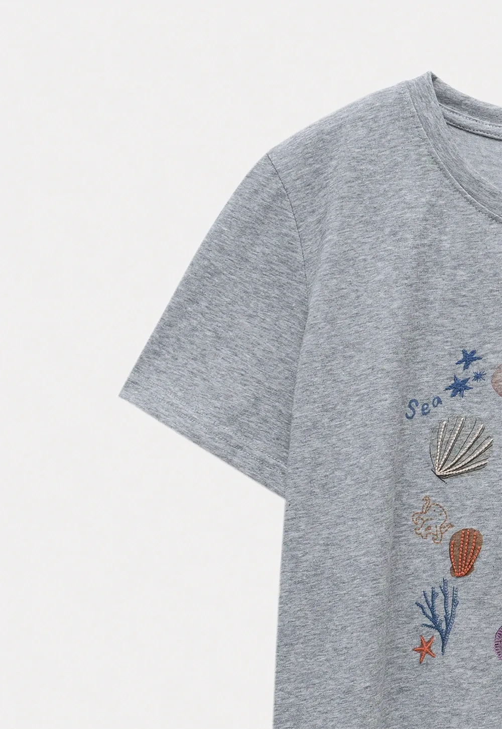 Women's Starfish and Seashell Print T-Shirt