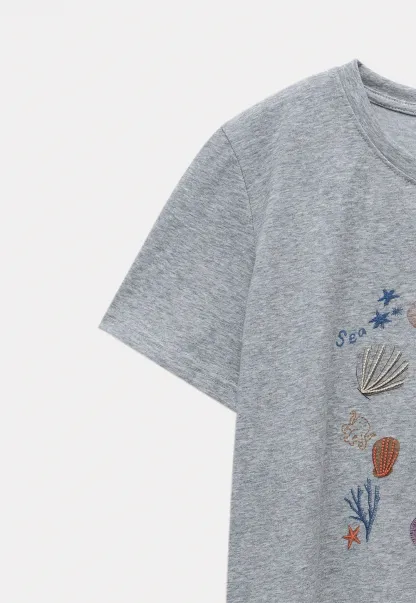 Women's Starfish and Seashell Print T-Shirt