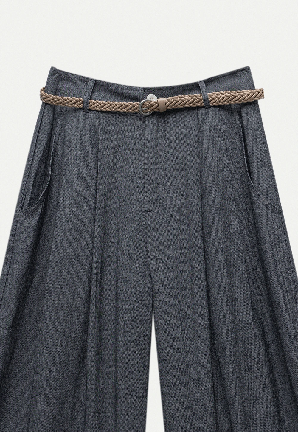 Women’s High-Waist Pleated Wide-Leg Pants