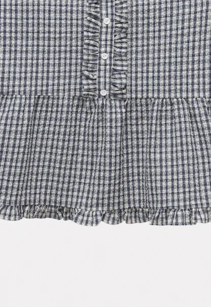 Vintage Gingham Sleeveless Blouse