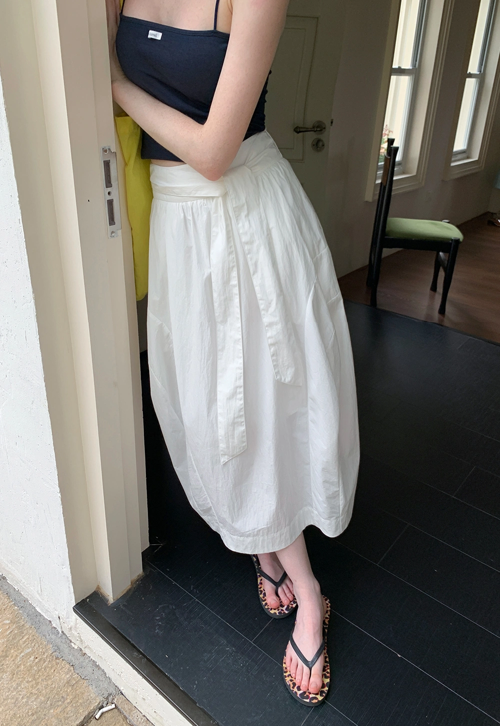 Women’s High-Waist Balloon Midi Skirt