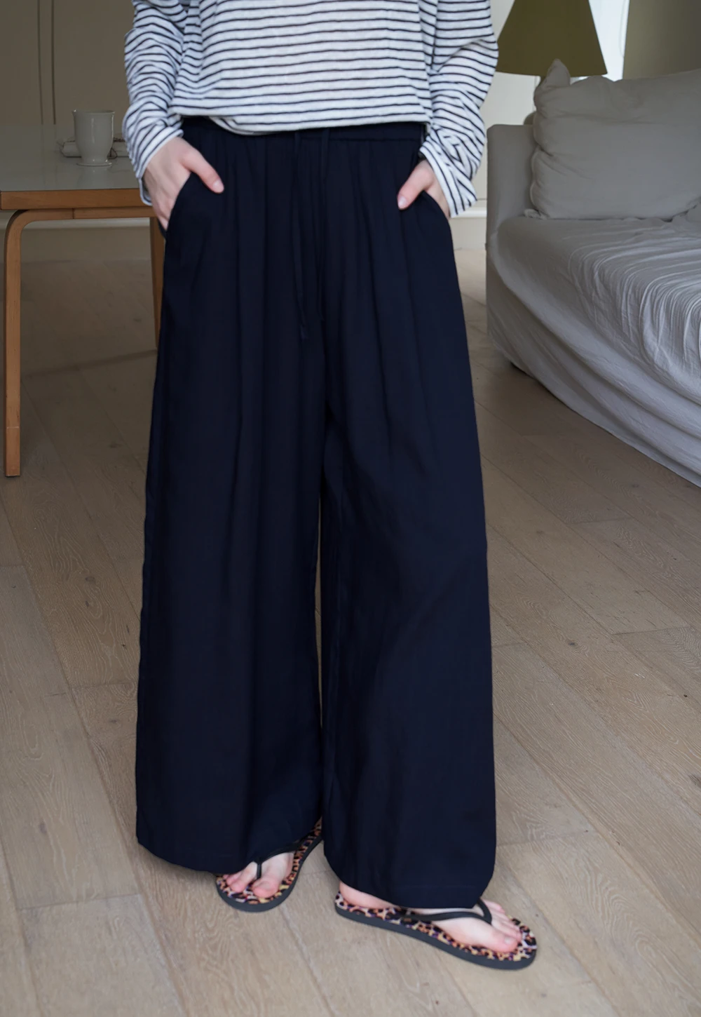 Wide Leg Drawstring Pants