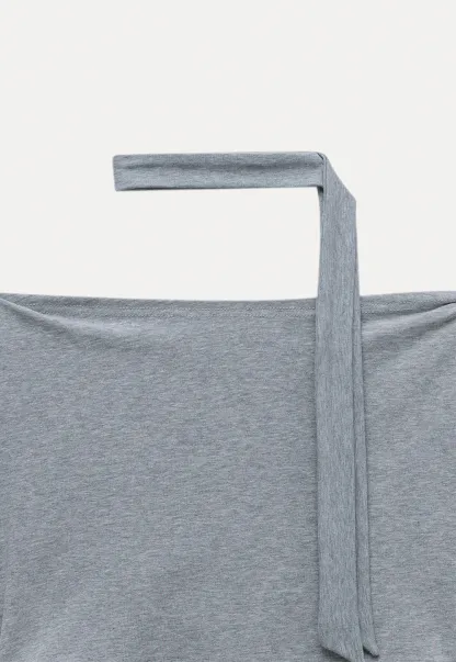 Off Shoulder Ruched T-Shirt