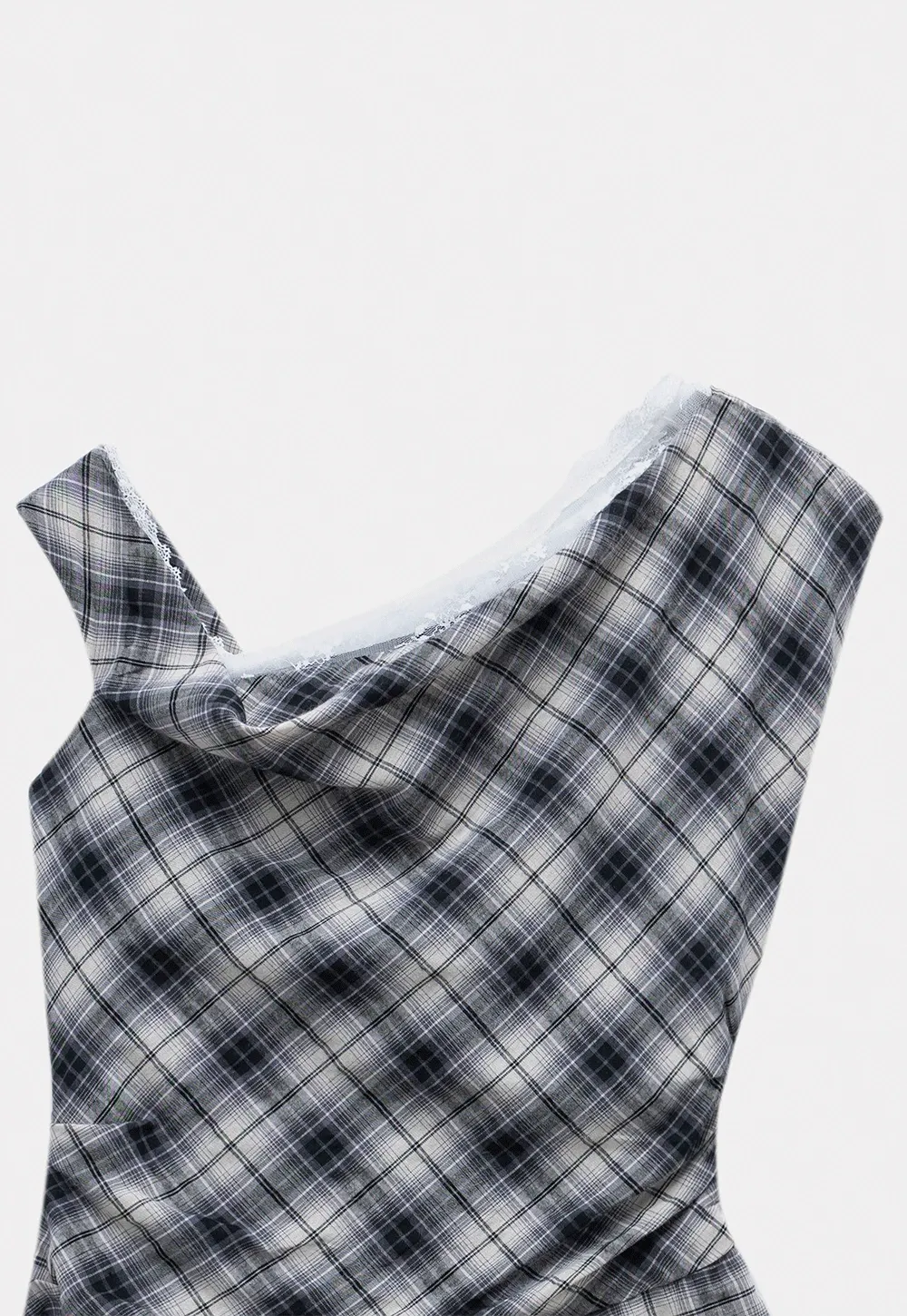 Women’s Off Shoulder Plaid Mini Dress