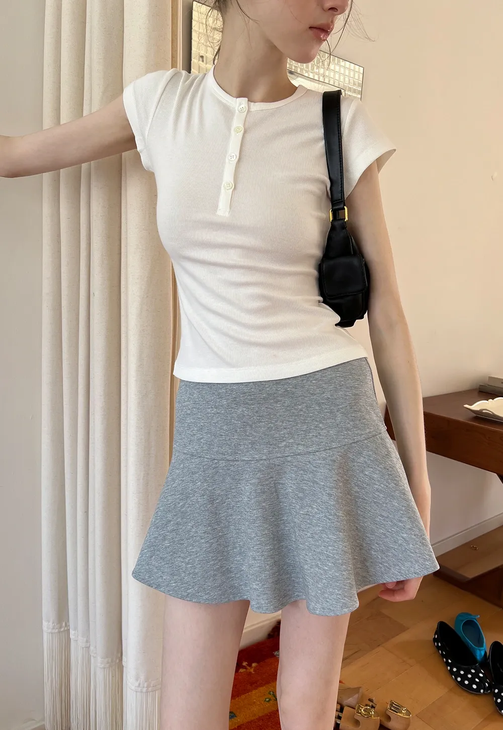 Women’s High Waist Flared Mini Skirt