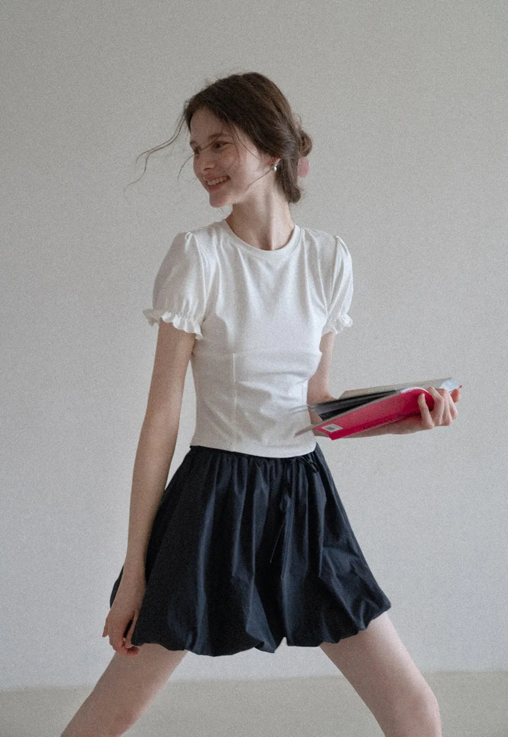 Women’s Puff Sleeve Fitted T-Shirt