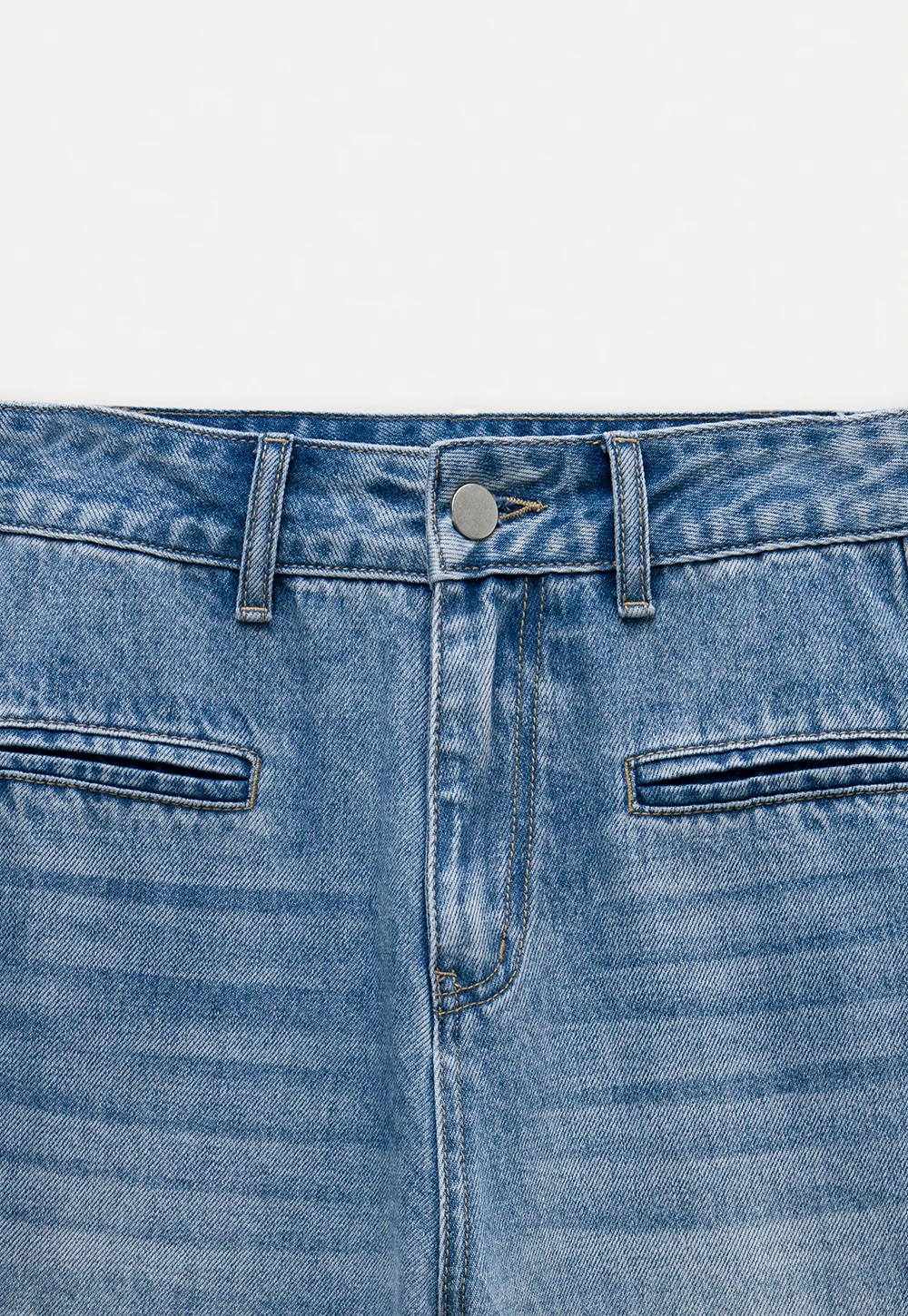 Women’s High Waist Straight Leg Jeans – Vintage Wash