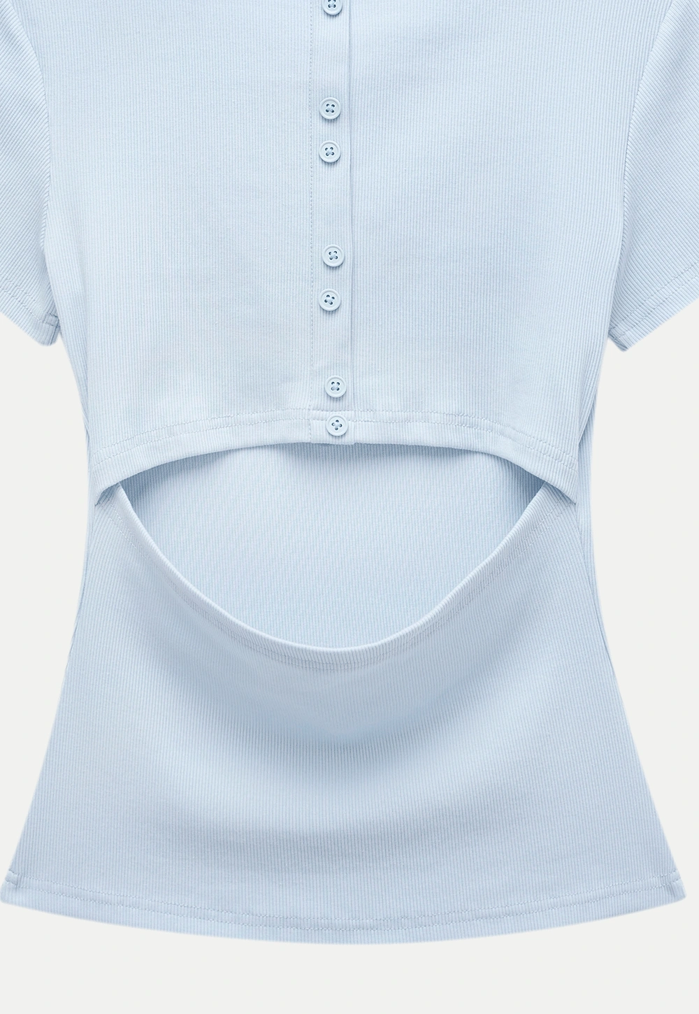 Women’s Basic Ribbed Knit T-Shirt