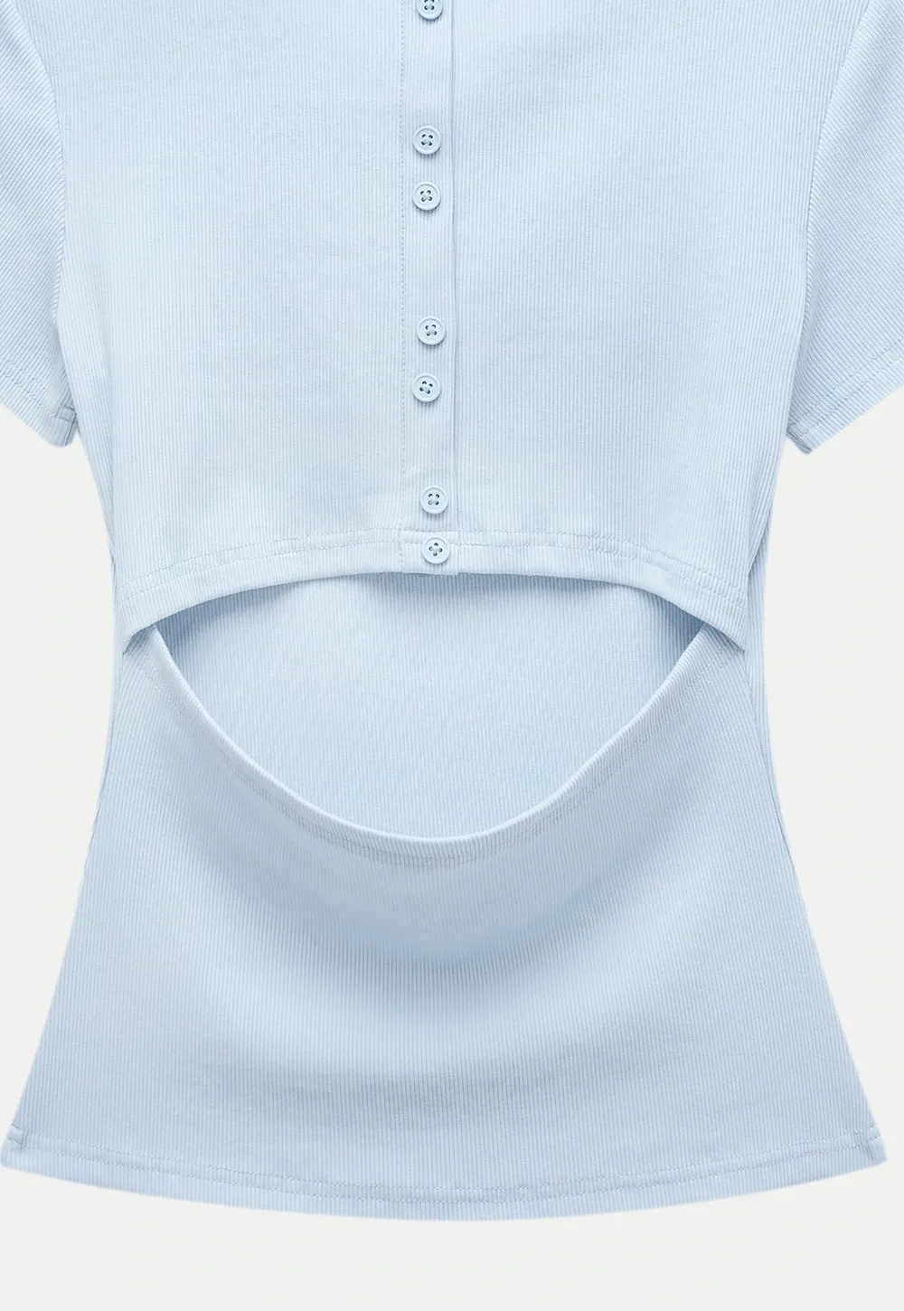 Women’s Basic Ribbed Knit T-Shirt