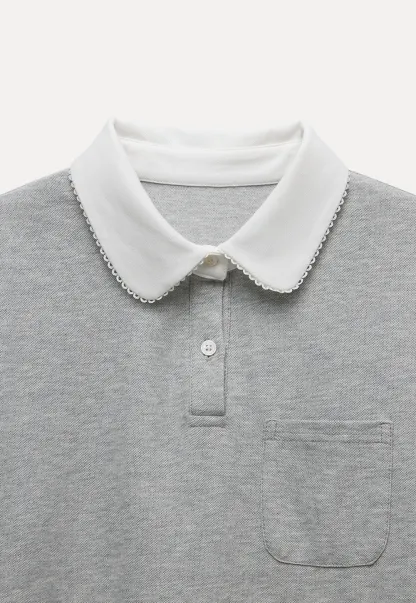Women’s Contrast Collar Polo T-Shirt