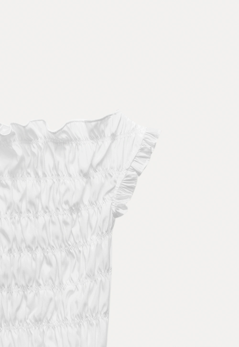 Women’s Off Shoulder Ruffled Shirred Top