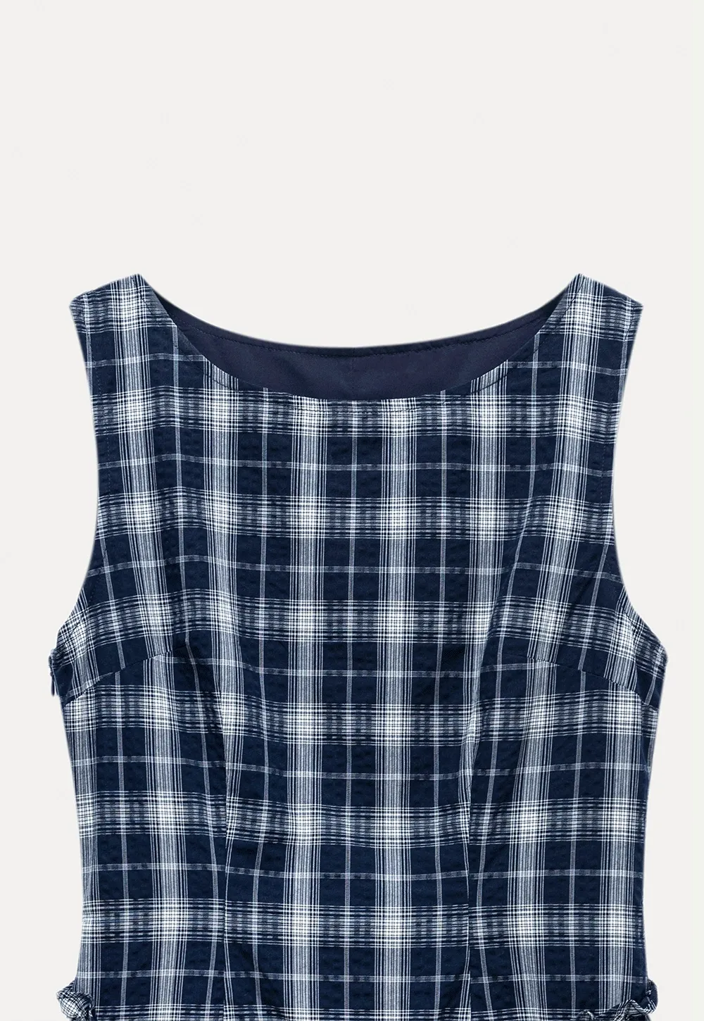 Cute Sleeveless Tartan Mini Dress