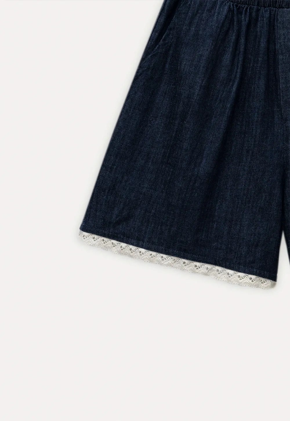 Women's Lace Trim Patchwork Shorts