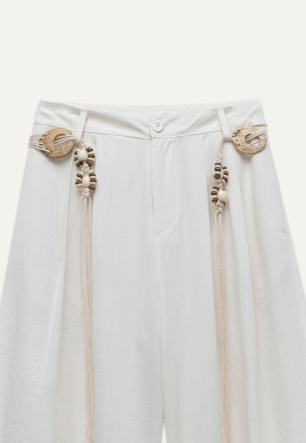 Boho Shell Tassel Wide Leg Pants