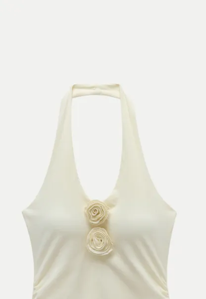 Women’s Rosette Halter Knit Tank