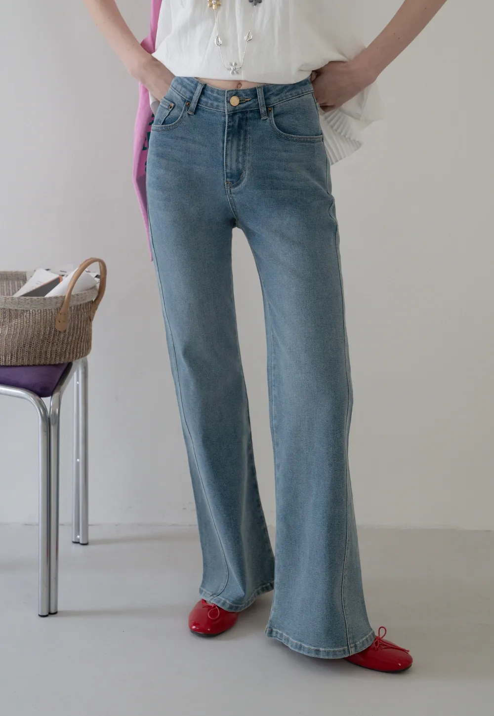 High Waist Flared Jeans