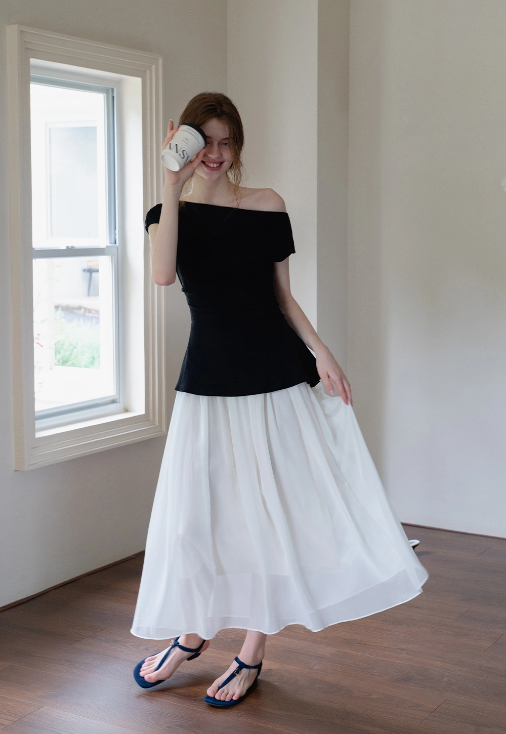 Women's Off The Shoulder Midi Dress