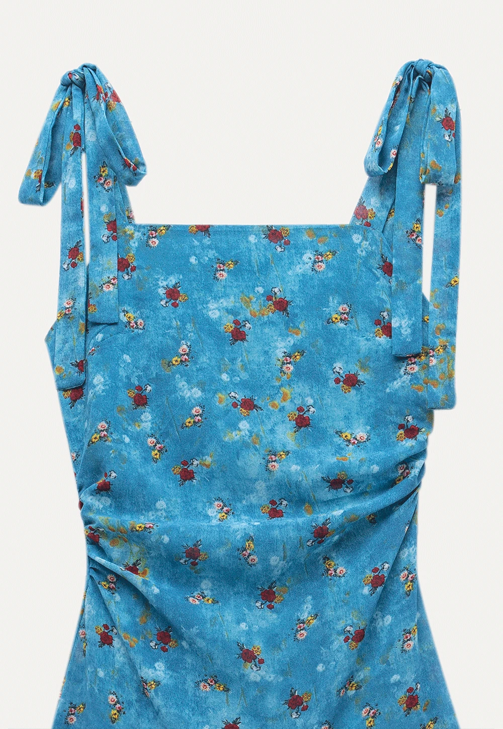 Retro Floral Sleeveless Midi Dress