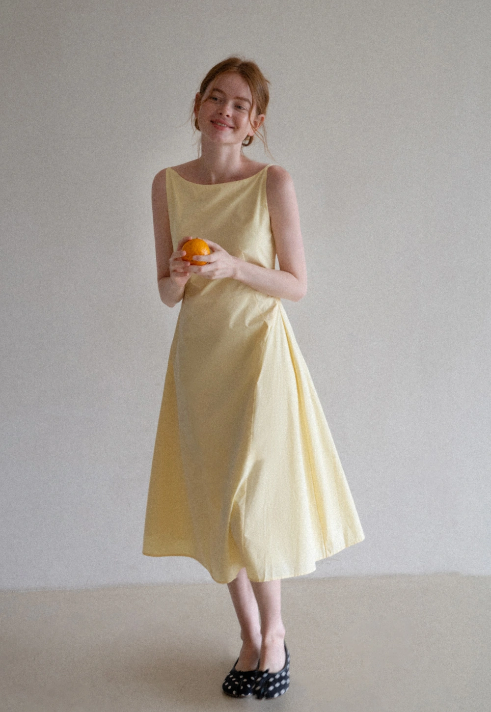 Women’s Boat Neck A-Line Midi Dress