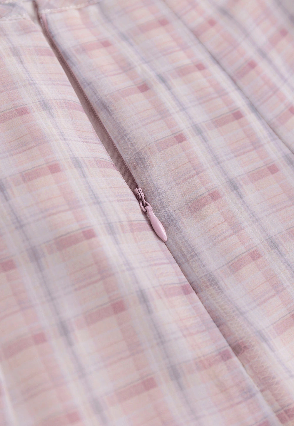 Women’s Plaid Chiffon Summer Midi Skirt