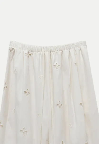 Women’s Eyelet Wide-Leg Drawstring Pants